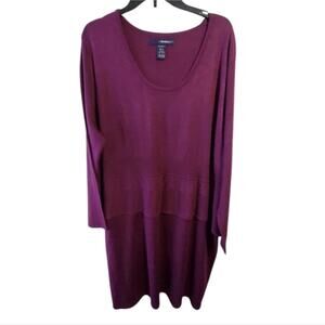 Denim 24/7 Plum lace sweater dress‎ plus size 30/32 5X